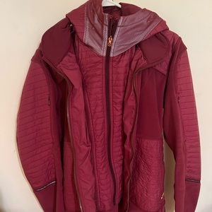 Lululemon Fleecey keen Bordeaux jacket size 12